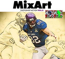 PS动作－虚实参半：MixArt Vol.2 - Photoshop Action